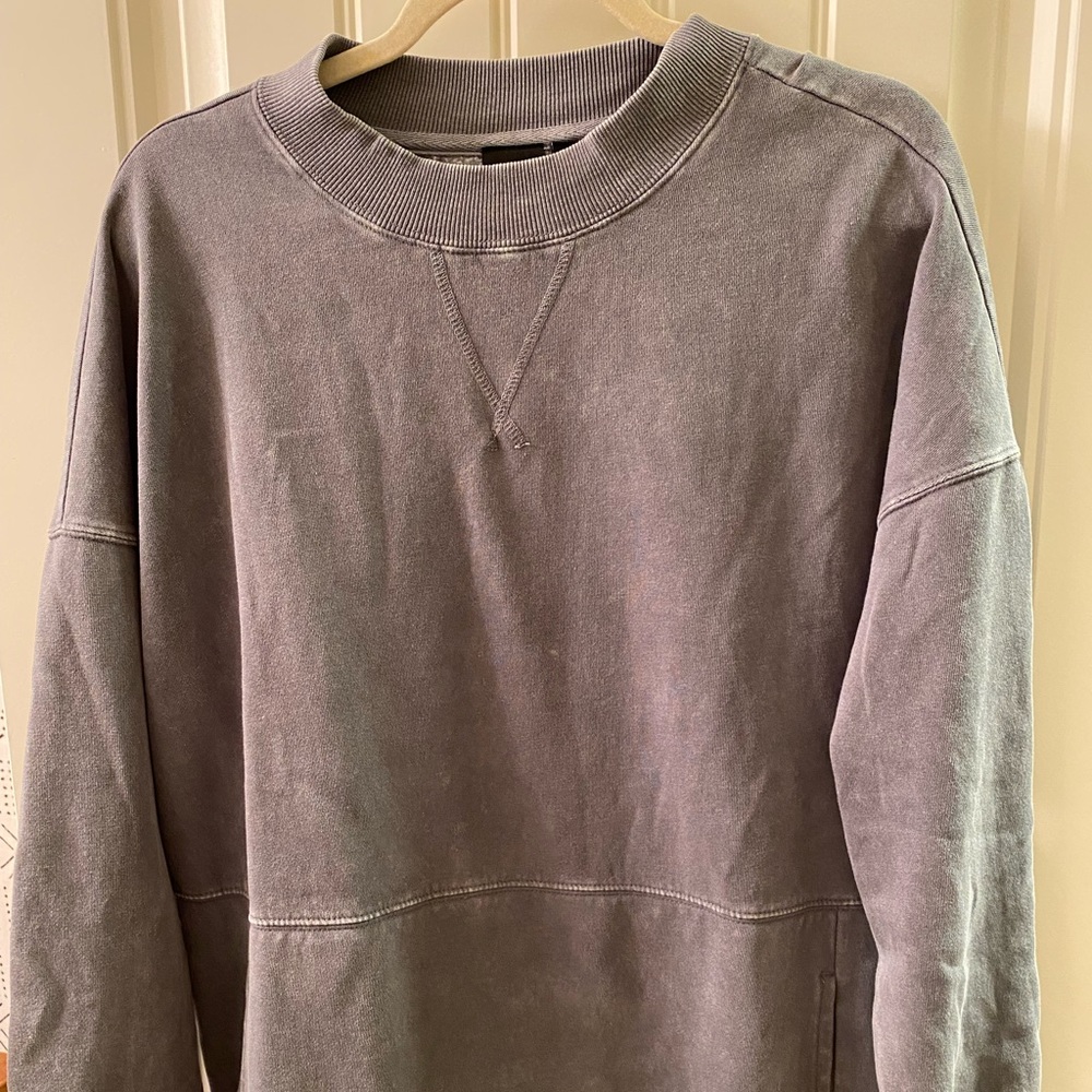 Mono B Blue/Grey Crew Neck. Size M